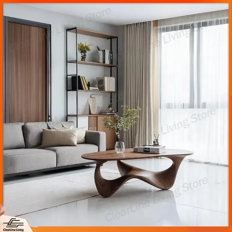 Sustainable Living Design - Modern Masif Ahşap Sehpa El Yapımı